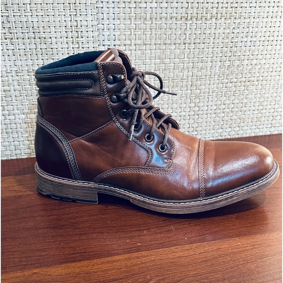 ?2xHP?Brown Faux Leather Sheldon Ortholite Ankle Boots by Sonoma 9.5 main image 7